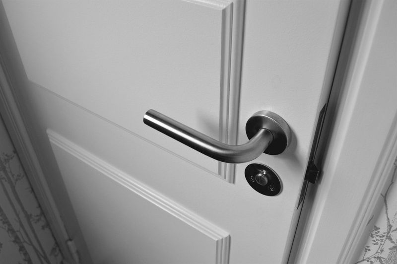 White painted interior door and trim