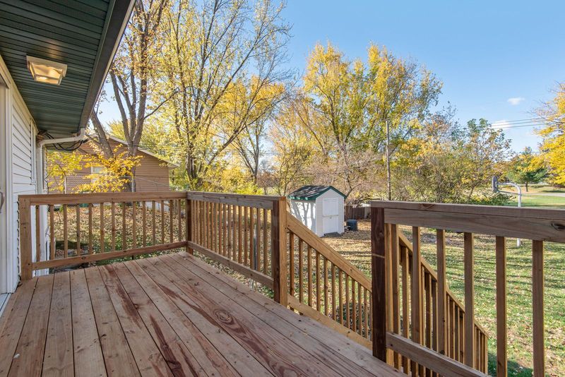 Backyard deck with fresh stain